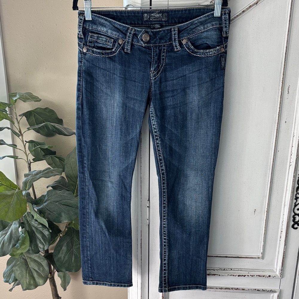 Silver Jeans Tuesday 16.5” Capri Sz 29 Women's Capri Low Rise Denim